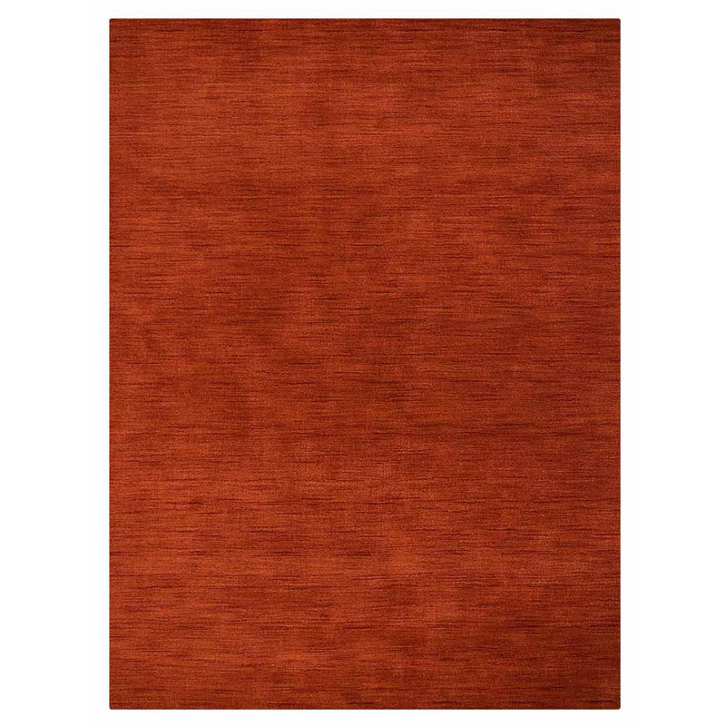 Manns HAND KNOTTED LOOM WOOL ECO-FRIENDLY AREA RUGS - Light Red Colour | Solid Design, Rectangle 8' x 11'