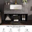 Ensemble de meuble-lavabo mural moderne flottant noir avec pierre frittée encastrable 35 po Chiverton-1958656418-1958656419-1957807516