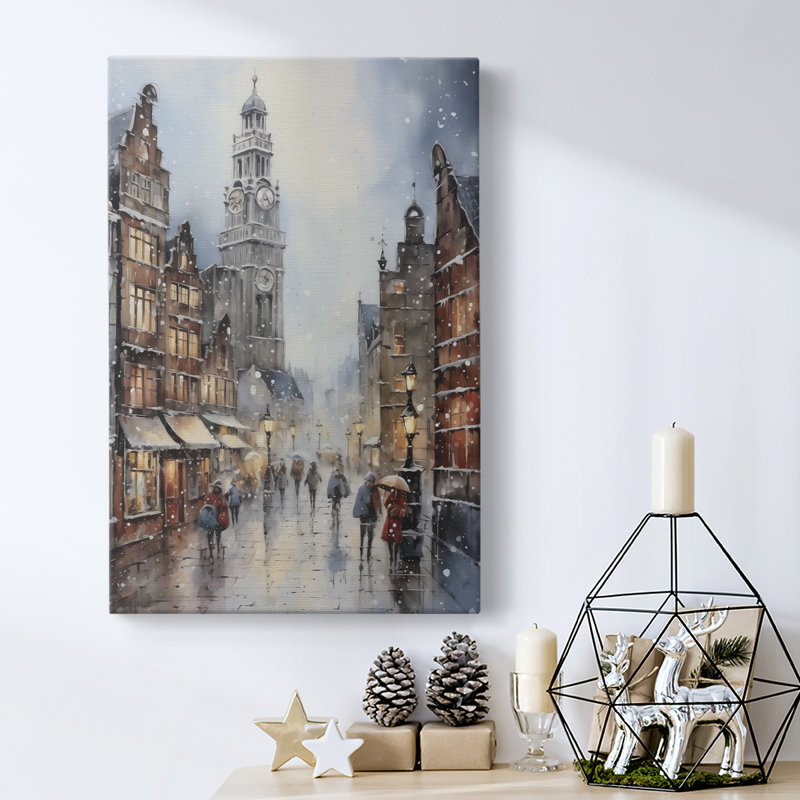 Art des Fêtes de Noël - Toile tendue avec châssis DLxxi, H 27 po x l 18 po