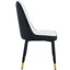 Élégant siège d'unité centrale blanc et noir à 2 pieds dorés pour une ambiance gracieuse (2) avec chaises en métal orné-884945444-884945442-884945446