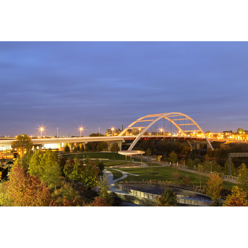 Golz Nashville Bridge by STidwell - Wrapped Canvas Print, 30cm H x 46cm W x 3.8cm D