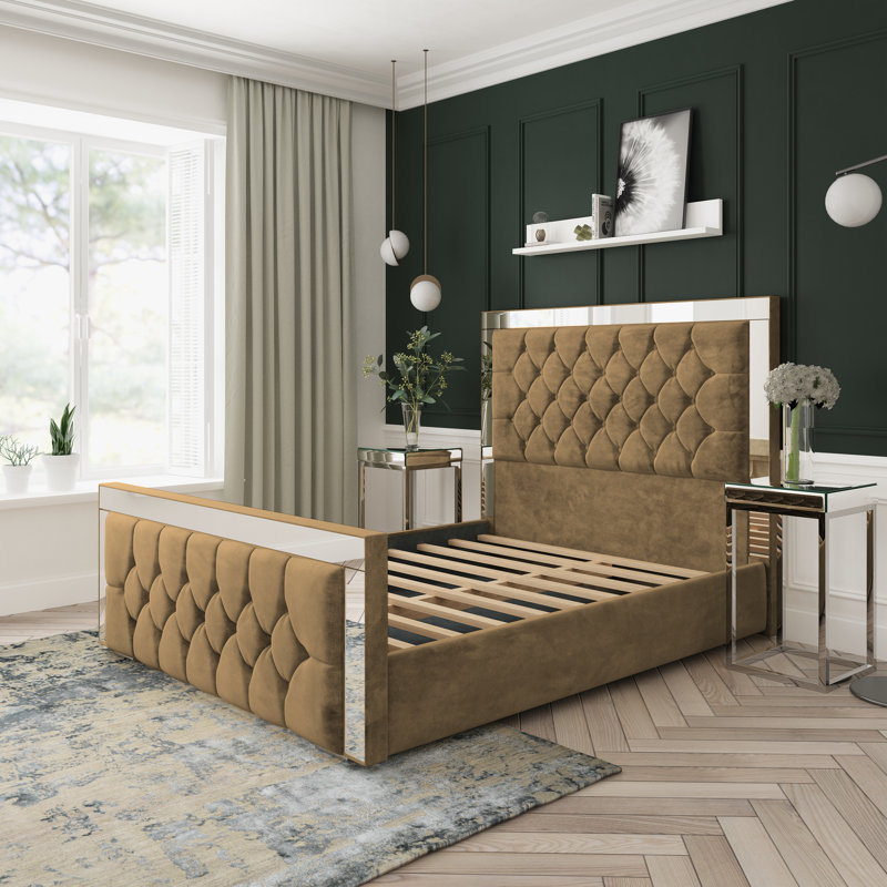 Upholstered Divan Bed, Small Single (2'6), Mink
