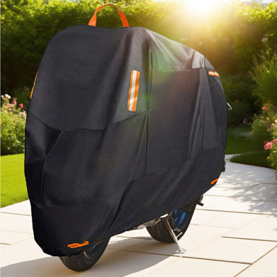 300D Motorcycle Cover Outdoor Waterproof Heavy Duty Universal Fit Motorcycle Cover with Storage Bag