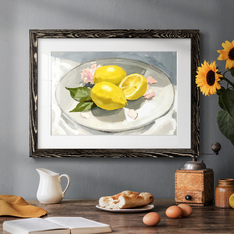 Citrons sur une assiette I, Noir
