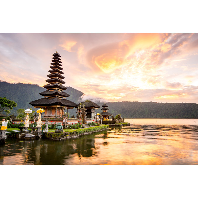 Ulun Danu Bratan Temple In Bali, Indonesia, 30cm H x 46cm W