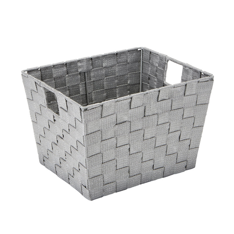 Panier en plastique simplifié rayé, H 8 po x l 12 po x P 10 po