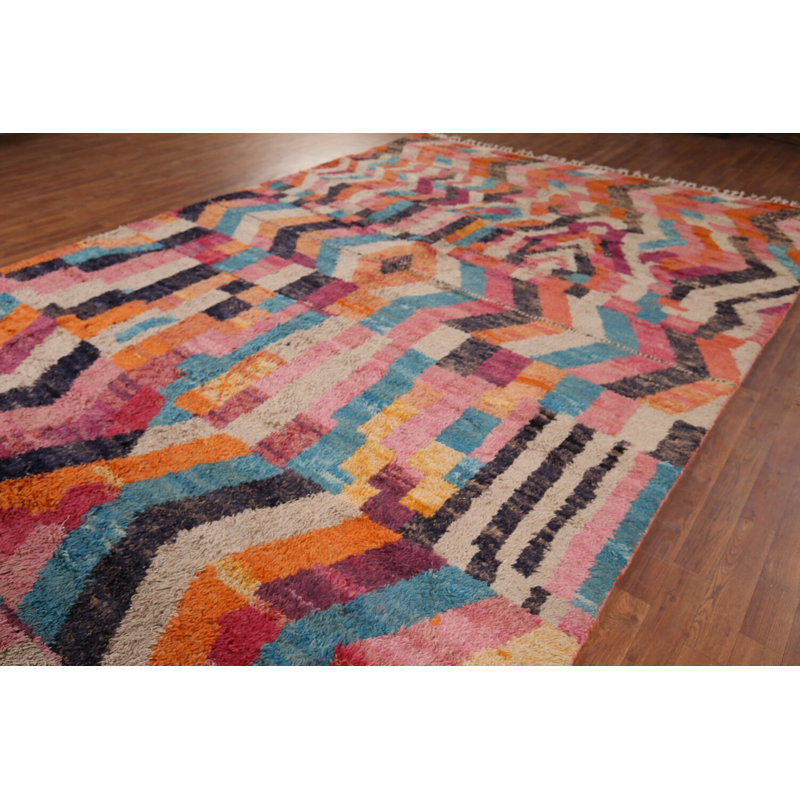 Tapis oriental coloré marocain 9 x 13