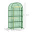 Mini serre 31,5 po x 19,3 po x 63 po avec tablettes, porte et couvercle, vert