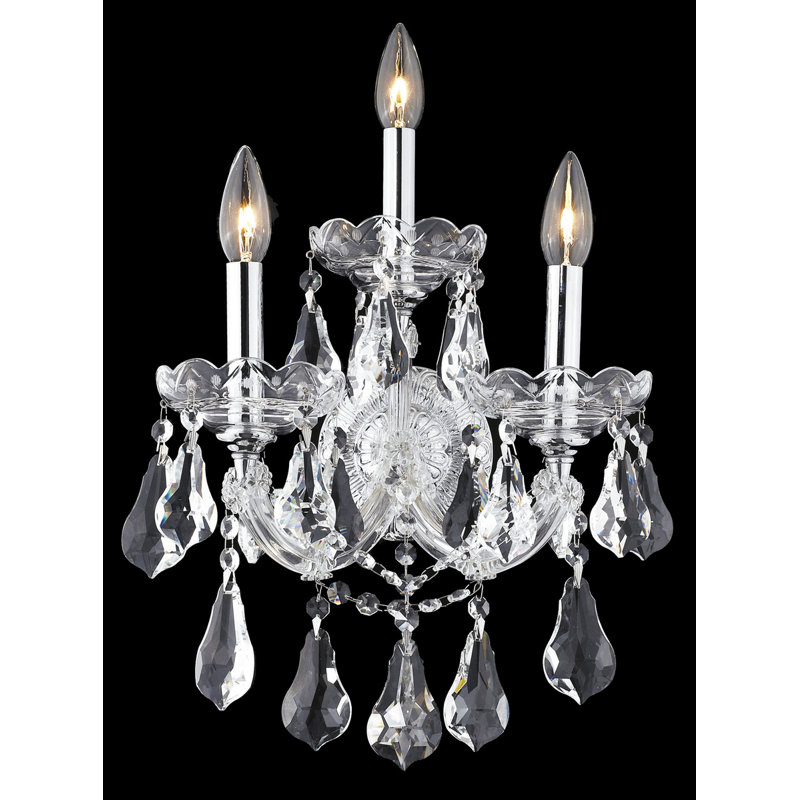 Stockard Wall Sconce, Royal Cut, Crystal Clear, Chrome