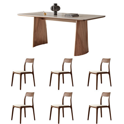 European simple light luxury dining table set