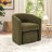 28" Wide Stylish Comfort Upholstered Accent Chair With Storable Ottoman-788393373