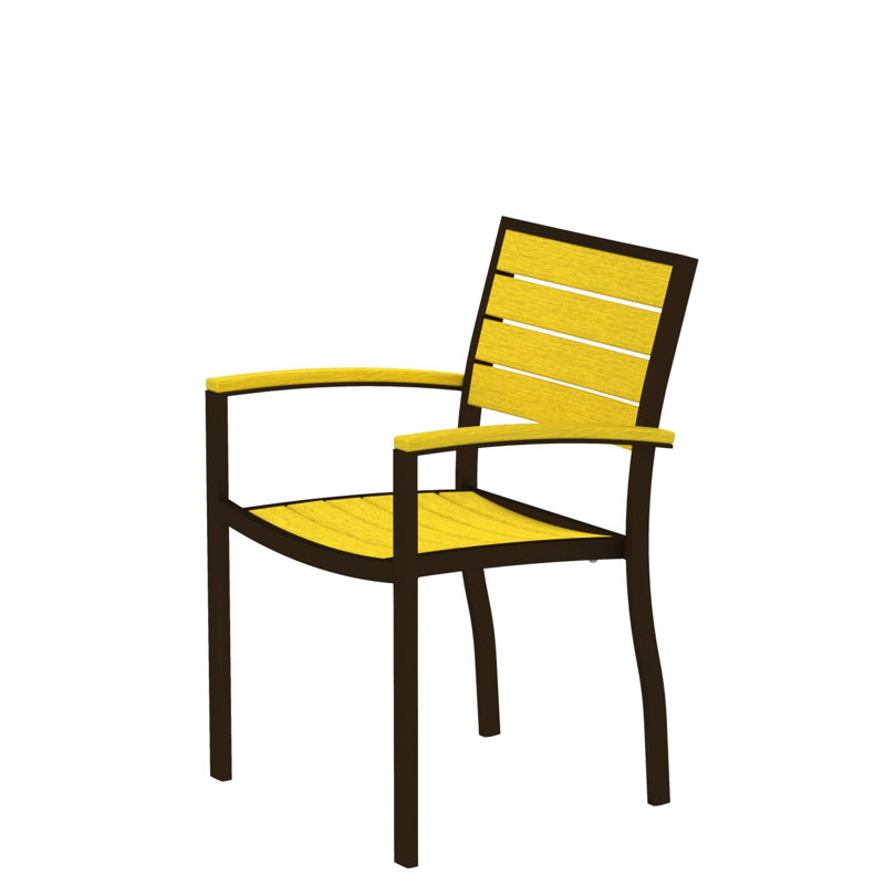 Chaise de salle à manger POLYWOOD Euro, Blanc, Citron