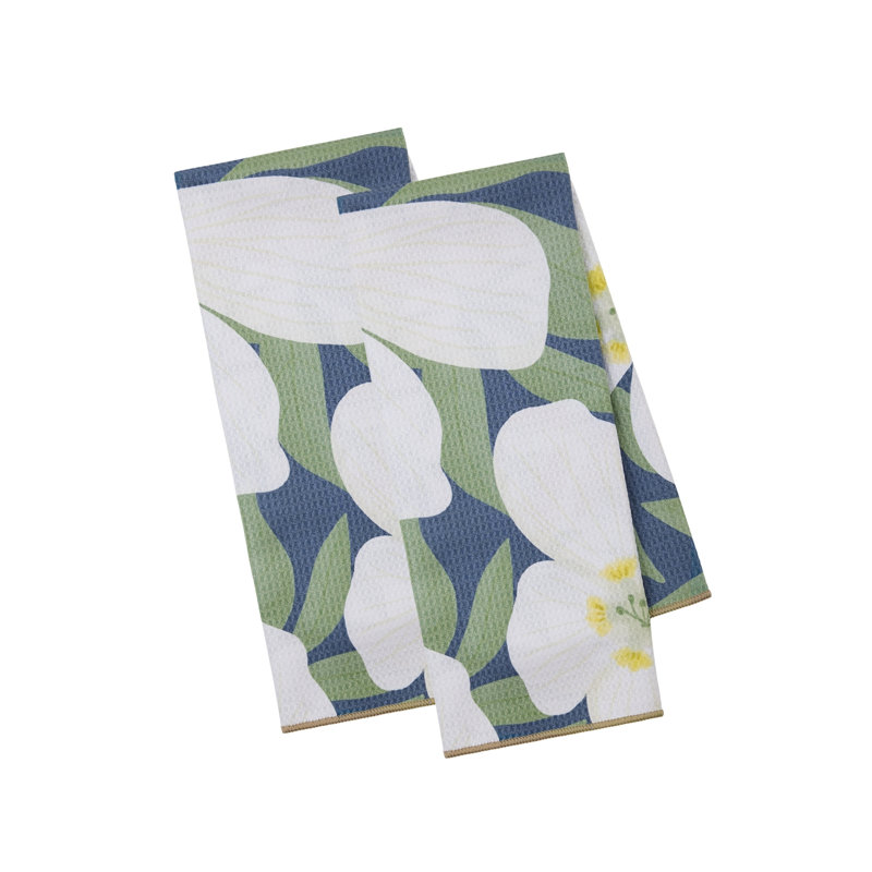  Ensemble de 2 serviettes de toilette gaufrées délavées, caramel écossais