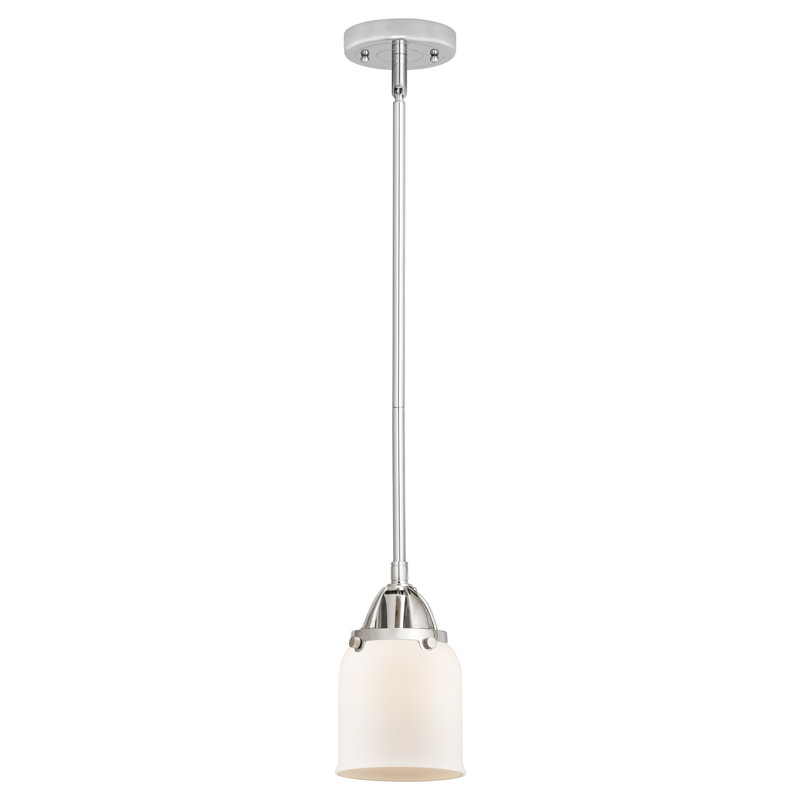 Mini 2 - Amberlynn - Mini-luminaire suspendu avec tige 5 po Nouveau - ampoule non incluse, Blanc mat, Chrome poli
