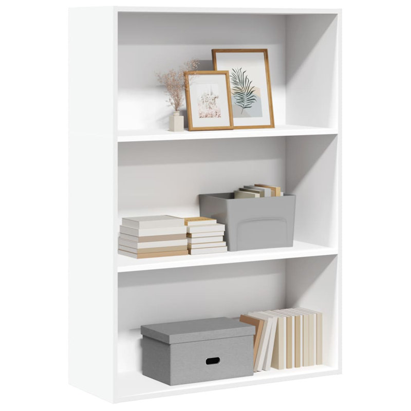 Analuisa Bookcase, (2 Shelves) 114cm H x 40cm W x 30cm D, White