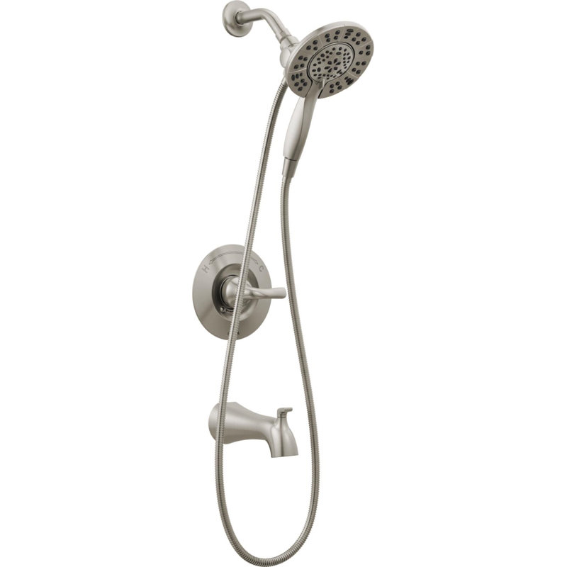 Ensemble de robinet de douche à baignoire à fonction unique Arvo, ensemble de garniture de douche avec pomme de douche In2ition et valve