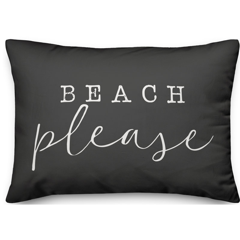  Housse et insert de coussin rectangulaire Beach, Gris anthracite