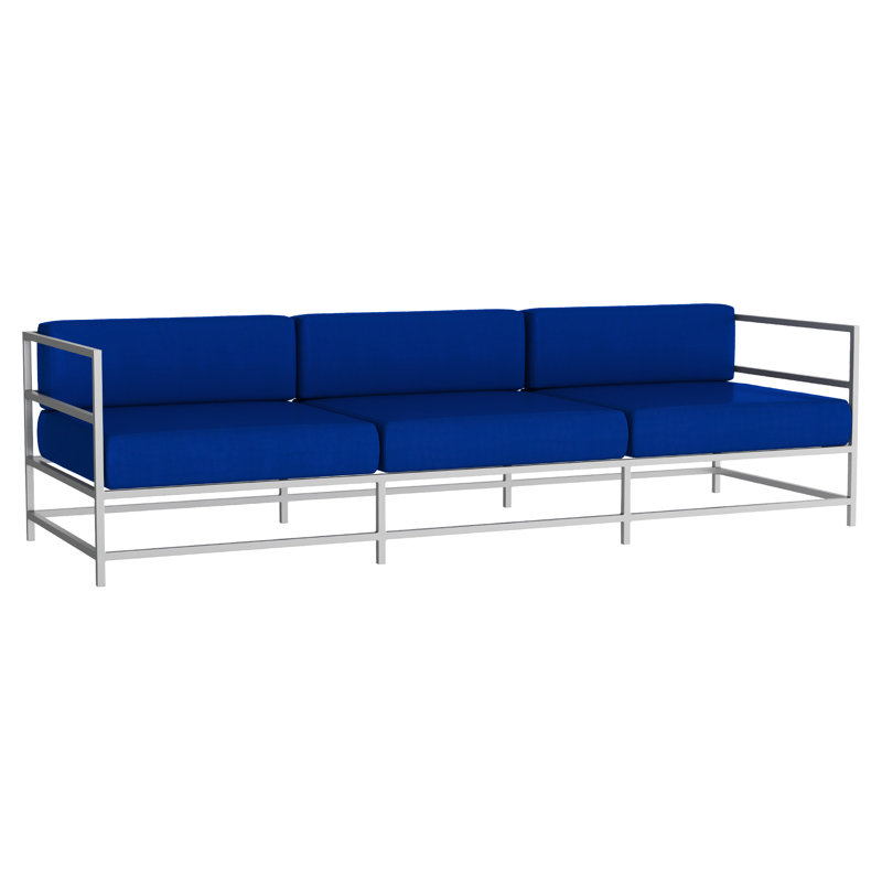 Canapé Delano, NO, Argent Kessler, Toile Sunbrella® bleu pacifique