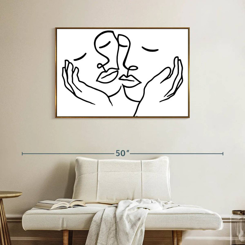 Touchant, Cadre flottant doré, 40 po x 27 po