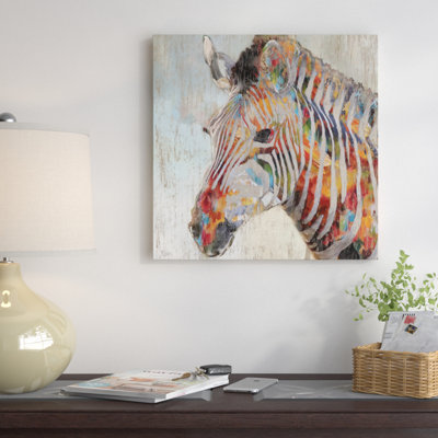 «Paint Splash Zebra» par Nan - Reproduction d'art graphique sur toile