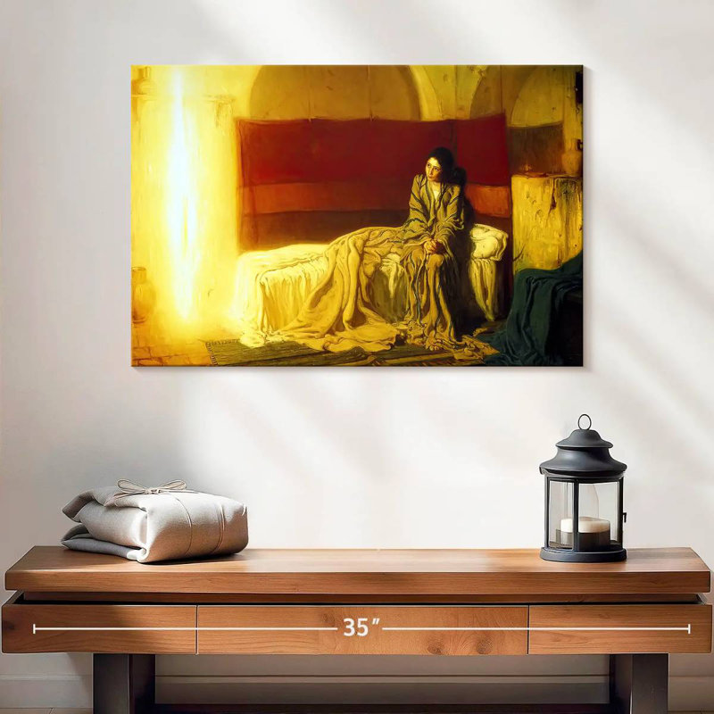 Adella The Annunciation 1898, 16" H x 24" W