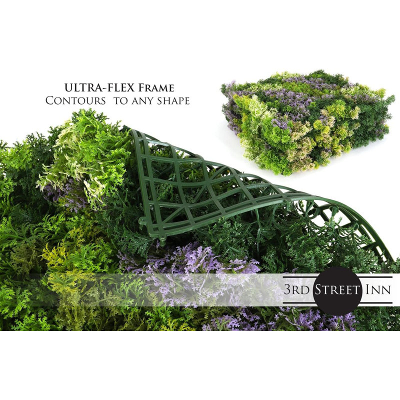 Tamarisk Moss Greenery Panel with Ultra-Flex Frame, 20" x 20"