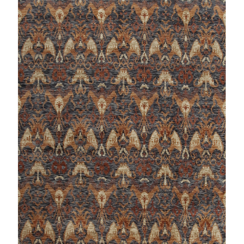 Vogue Hand Knotted Wool Area Rug, Rectangle 10' x 14'