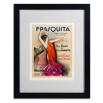 « frasquita », affiche rétro sur toile encadrée