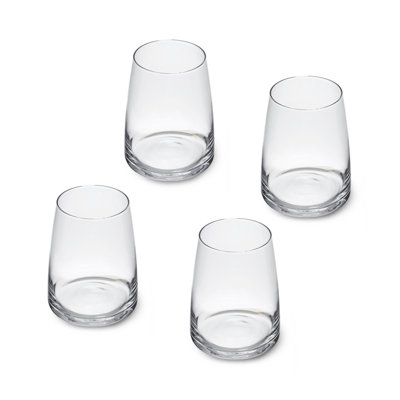 Mikasa Palermo Crystal Stemless Wine Glasses, 350ml