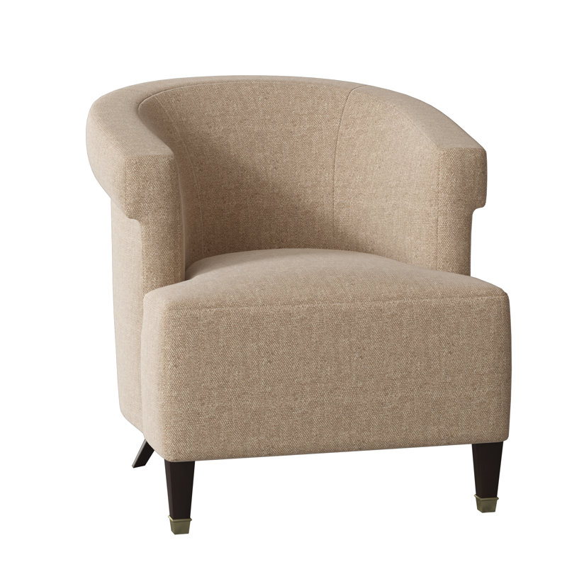 Madame Barrel Chair, Filigree Ivory, American Walnut