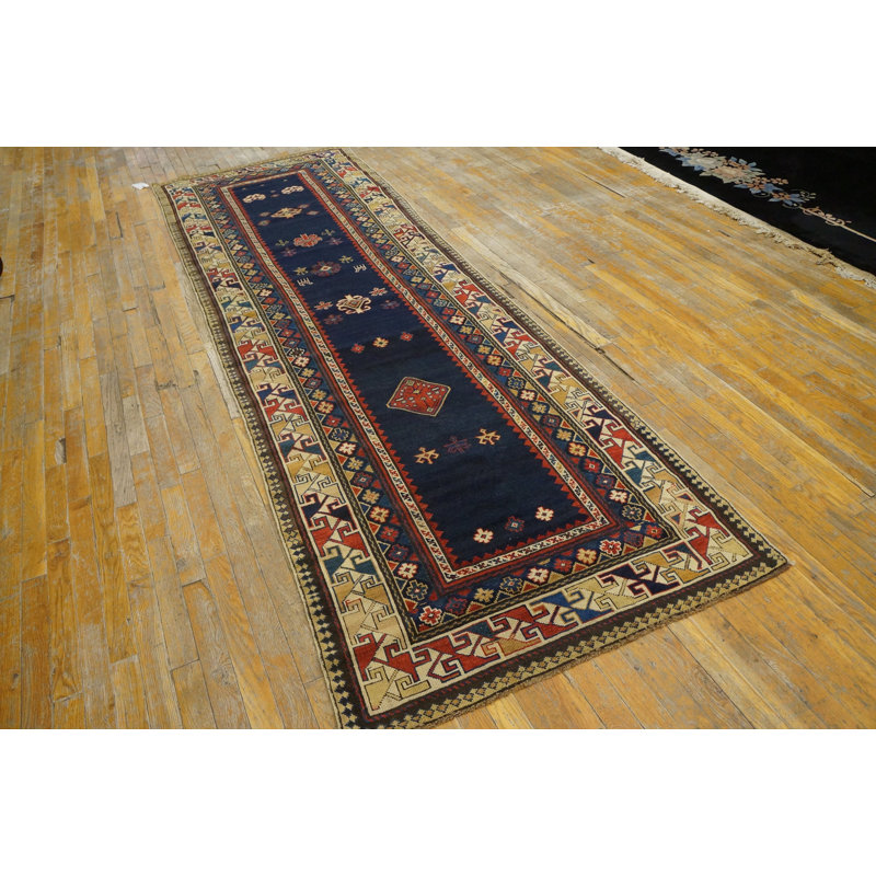 Antique Kazak Caucasian Blue 1880s Rug