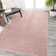 Auldridge Solid Low-Pile Pink Rug