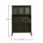 Camila Antique Metal Cabinet with 6 Glass Doors, 3 Drawers, and Shelf, Antique Black