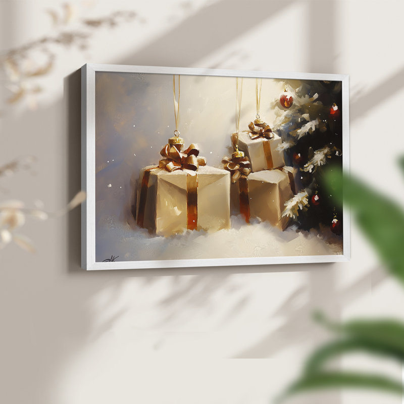 Art de Noël - CMLXVII - Reproduction encadrée - Restickable, Blanc, H 16 po x l 20 po