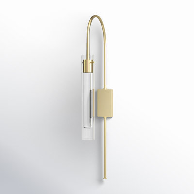 Valerie Single Light Glass Steel Dimmable Plug-in Wallchiere