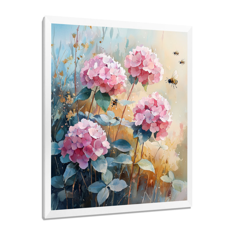 Heurich - Floral Wall Decor, H 20 po x l 12 po, Reproduction encadrée d'une seule photo, Blanc