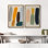 Art mural abstrait, ensemble de 2 reproductions d'art encadrées sur toile