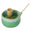 Ensemble de fouets et cuillères vert et blanc en céramique émeraude japonaise