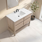 Wesli 42" Single Bathroom Vanity With Engineered Stone Top