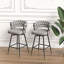 Ensemble de 2 fauteuils de comptoir rembourrés avec accoudoirs-939804706-939804704