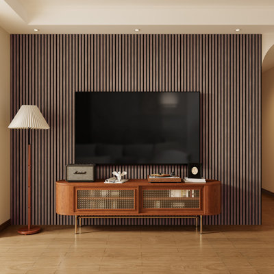 2 panneaux muraux à lattes acoustique PCS x L 94 po x l 24 po, aspect éco-bois pour mur / plafond de maison / bureau