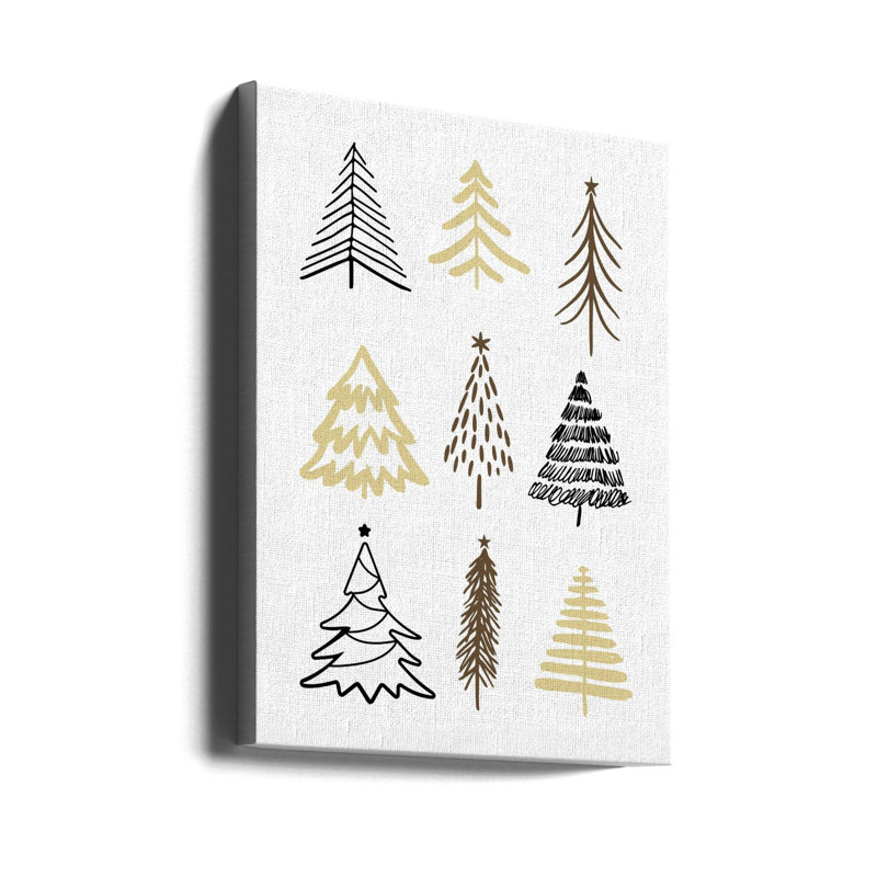 "Christmas Trees 2", art mural sur toile tendue, H 24 po x l 16 po