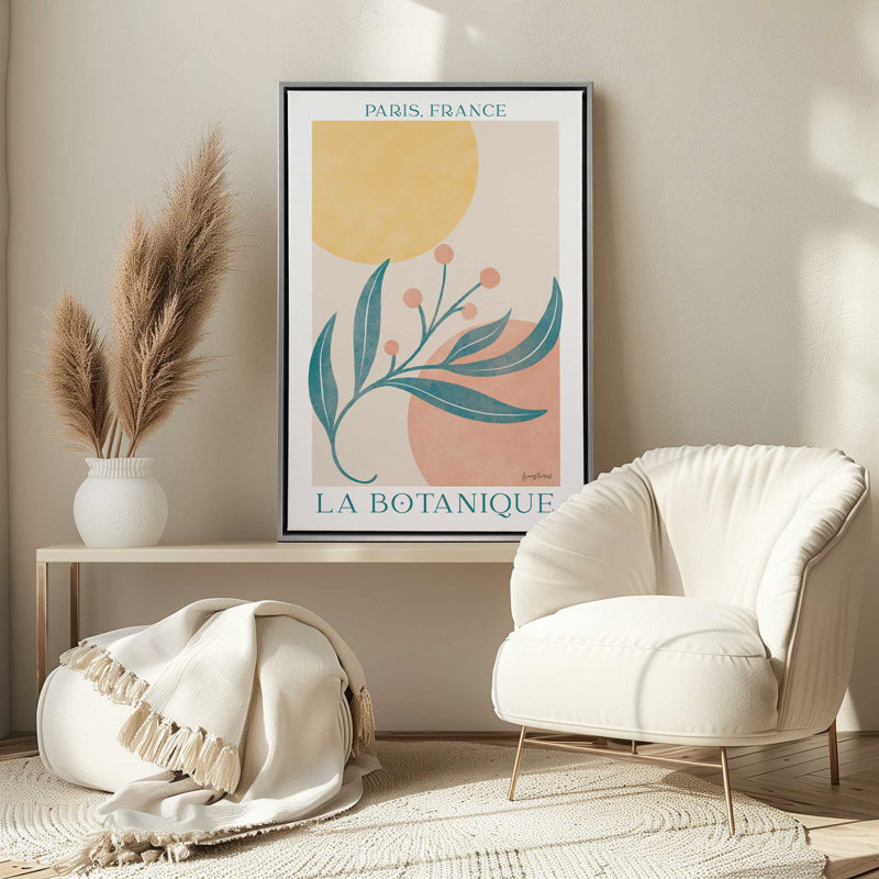 «Parisian Garden II», reproduction sur toile, H 36,75 po x l 24,75 po x P 1,75 po, Cadre flottant or poli