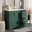 Meuble-lavabo traditionnel 36 po avec lavabo en céramique, armoire de salle de bain avec deux portes à fermeture douce et quatre tiroirs-1055632053