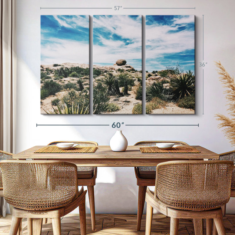 Nature «Cactus Desert Canvas Print» sur, H 36 po x l 57 po x P 1,25 po