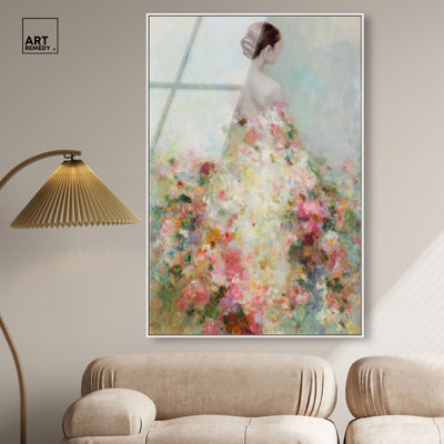 «Garden Bride II», reproduction d'art acrylique encadrée par Art Remedy, cadre doré, 10 x 15
