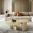 Exquisite Natural Marble Coffee Table Set, Blending Style and Functionality for a Sophisticated Living Space.