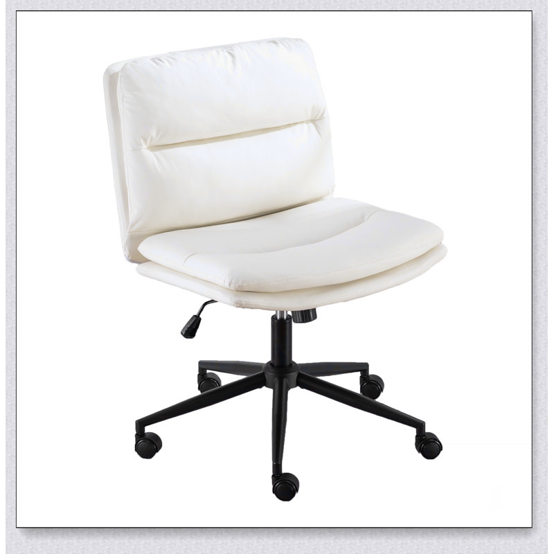 Fauteuil de bureau / chaise de coiffeuse / siège large / pivotant réglable Bizerte , Blanc