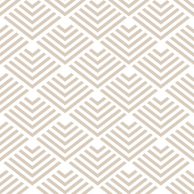 Papier peint géométrique à motif de chevrons taupe