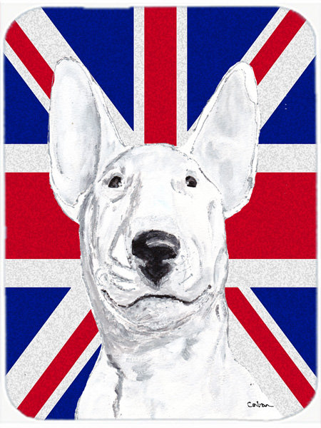 Planche à découper en verre à drapeau britannique britannique terrier caroline Union Jack